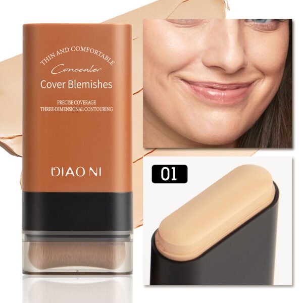 5 Colors With Brush 20g Moisturizing Light Transparent Concealing Foundation - Image 3
