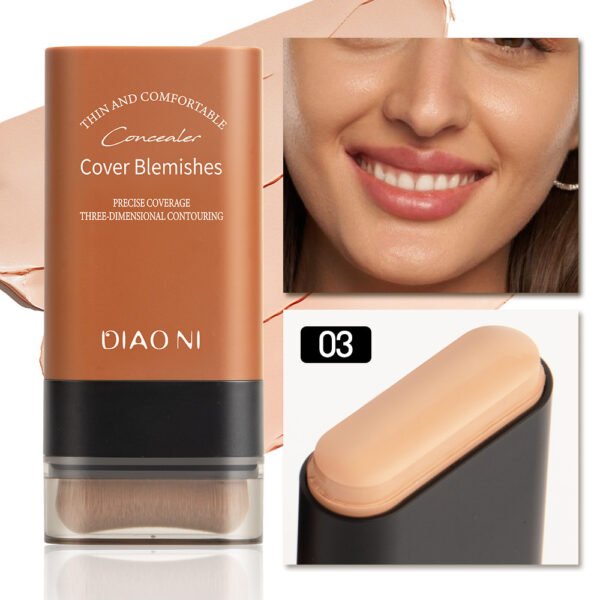5 Colors With Brush 20g Moisturizing Light Transparent Concealing Foundation - Image 5