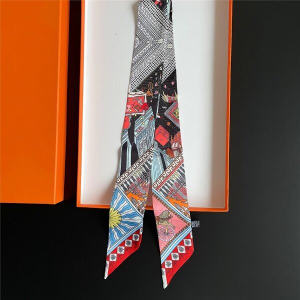 Tied Bag Ribbon Long Thin Narrow All-match Artificial Silk Double-sided Bevel Small Ribbon Hair Band - Image 7