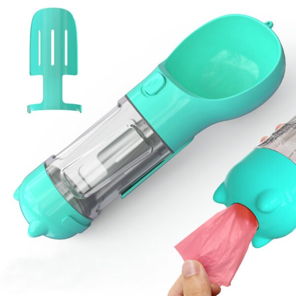 Portable Cat Dog Water Bottle Food Feeder Drinker Poop Dispenser 3 In 1 Leak-proof Multifunctional Dog Water Bottle - Image 6