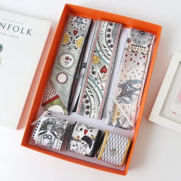 Ribbon Thin Narrow Bag Handle Scarves Decoration - Image 5