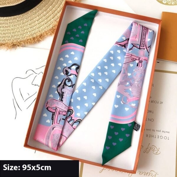 Ribbon Thin Narrow Bag Handle Scarves Decoration - Image 8