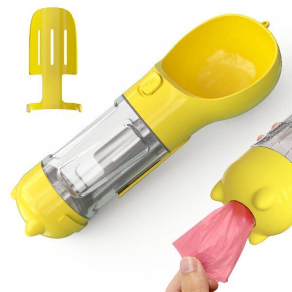 Portable Cat Dog Water Bottle Food Feeder Drinker Poop Dispenser 3 In 1 Leak-proof Multifunctional Dog Water Bottle - Image 7