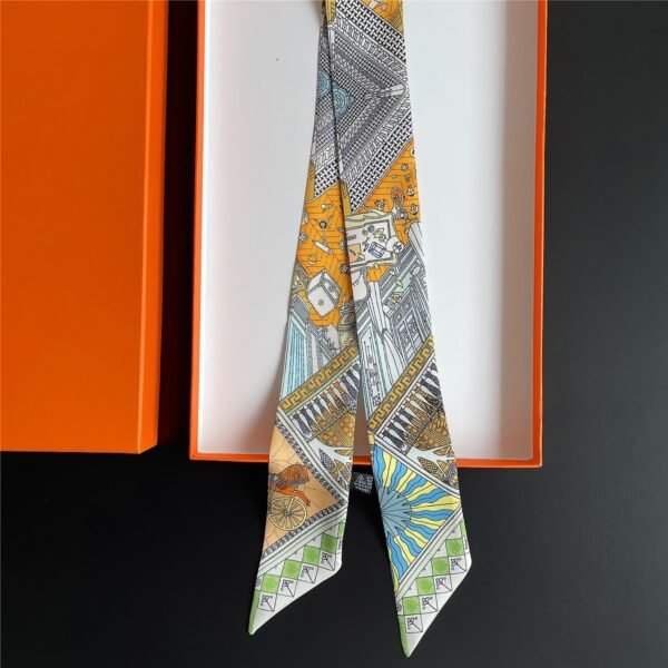 Tied Bag Ribbon Long Thin Narrow All-match Artificial Silk Double-sided Bevel Small Ribbon Hair Band - Image 4