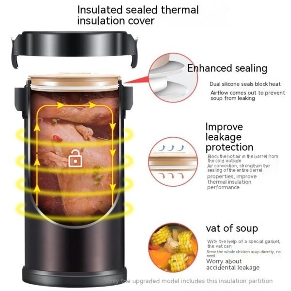Multi-layer Insulated Lunch Box Large Capacity Separated Bento Box - Image 6