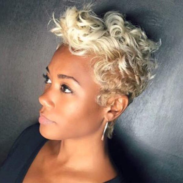 European And American Short Curly Hair Wig Chemical Fiber Headgear - Image 5