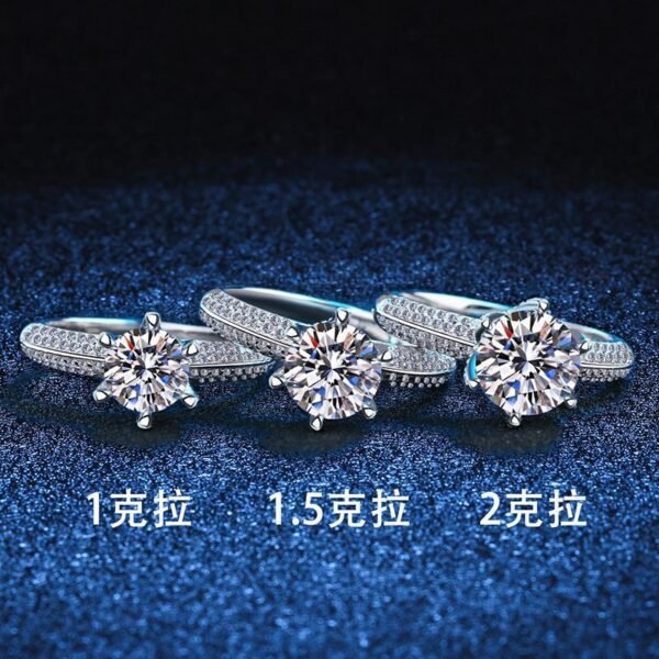 Moissanite Ring 1 Karat-3 Karat Half Of The Country Ring - Image 5