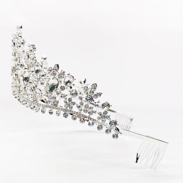 Rhinestone Crown Bridal Wedding Tiara Big Crown Wedding Tiara Crown - Image 5