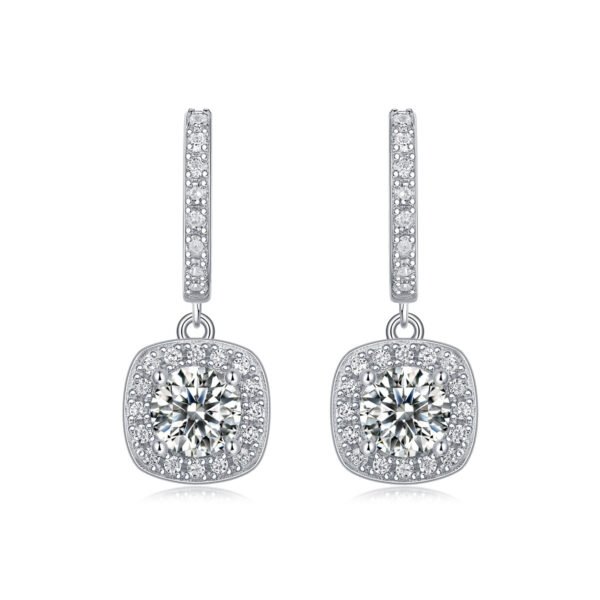 S925 Silver Earrings Moissanite Dream Long Ear Studs - Image 3