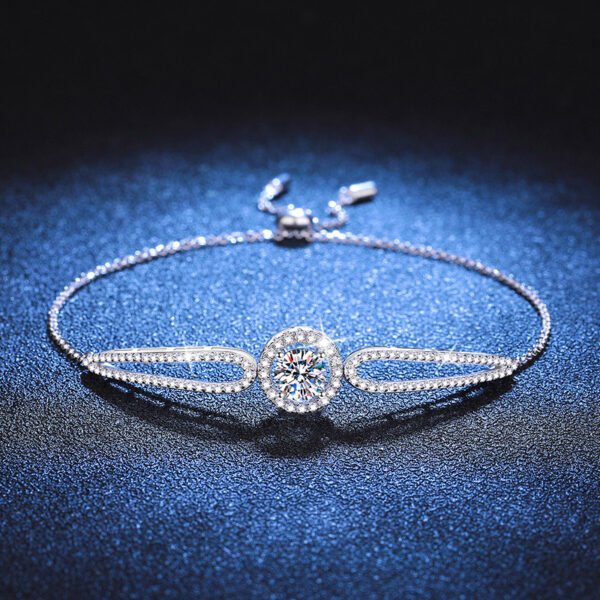 S925 Sterling Silver Female Moissanite Bracelet