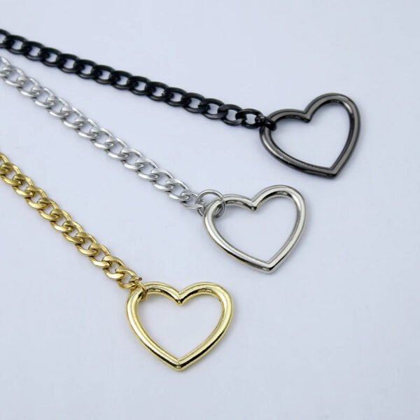 Fashion Jewelry 2024 New Slip Chain Necklace Heart O-Ring Rock Cuban Long Necklace Adjustable Heart Shaped Lock Core With Key - Image 10