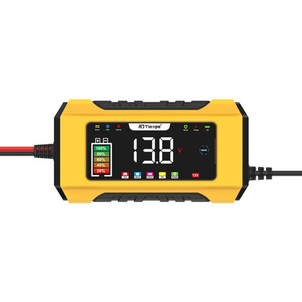 LED Color Screen Digital Display Automobile Battery Charger 12V Battery Charger With Memory Mode Smart Touch Button - Image 2