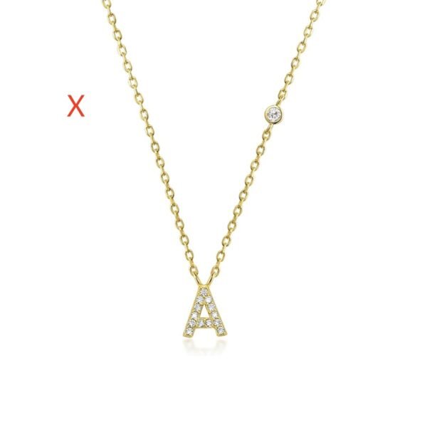 Fashion Jewelry Luxury Gold Color A-Z 26 Letters Necklace CZ Pendant For Women Cute Initials Name Necklace Fashion Party Wedding Jewelry Gift - Image 4