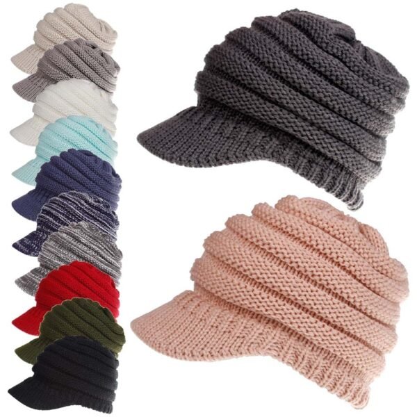 Women Ponytail Beanies Autumn Winter Hats Female Soft Knitting Caps Warm Ladies Skullies - Image 10
