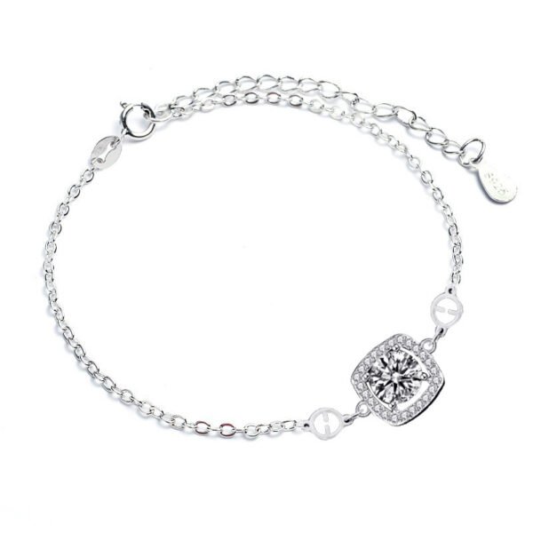 Women's Fashion Jewelry Moissanite Silver Bracelet - Image 5