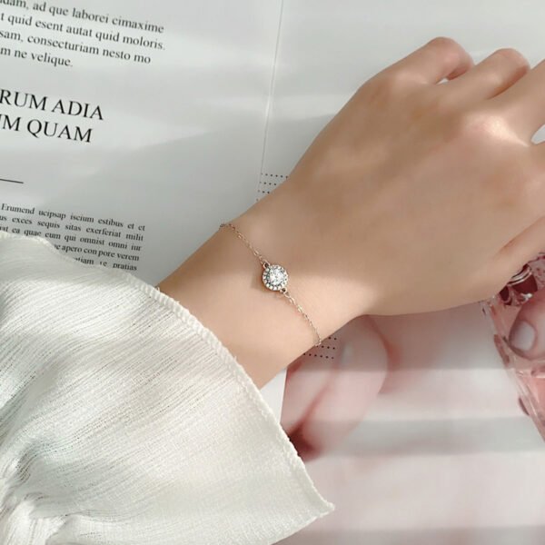 Moissanite 925 Sterling Silver Round Bracelet - Image 2