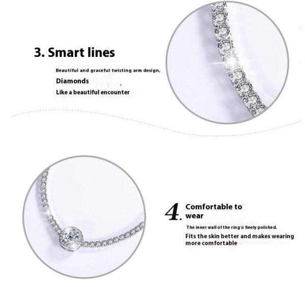 S925 Silver Moissanite Galaxy Bracelet - Image 10
