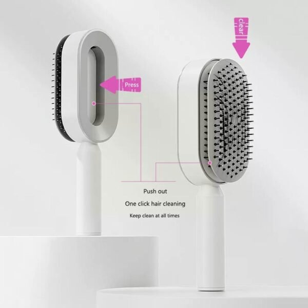 Self Cleaning Hair Brush For Women Massage Scalp Promote Blood Circulation Anti Hair Loss 3D Hair Growth Comb Hairbrush Self-Cleaning Hair Brush   3D Air Cushion Massager Brush   Airbag Massage Comb B - Image 7