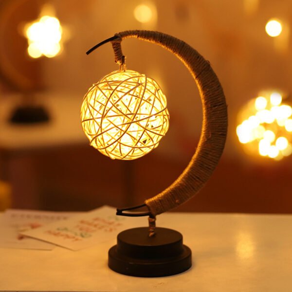 Led Moon Light Wrought Iron Ornament Light Star Shape Copper Wire Light Decorative Light USB Battery - Image 4