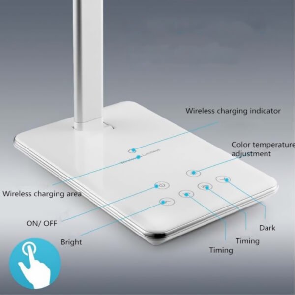Huawei Apple Wireless Charging Desk Lamp LED Eye Protection Desk Lamp Bedside Folding - Image 5