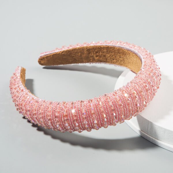 Heming Headband European And American Hand-Woven Crystal Headband Baroque Sponge Hair Bundle Korean Version Of The Net Red Sen Hair Accessories - Image 4