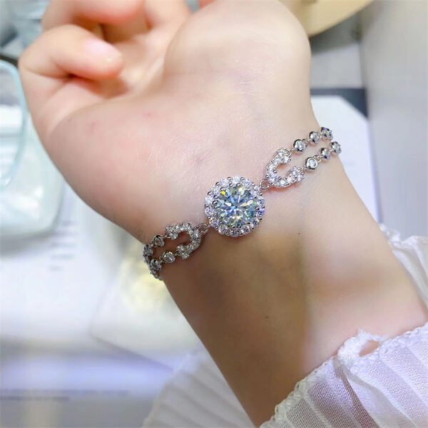 Women's 2 Karat Full Diamond Moissanite Bracelet - Image 8