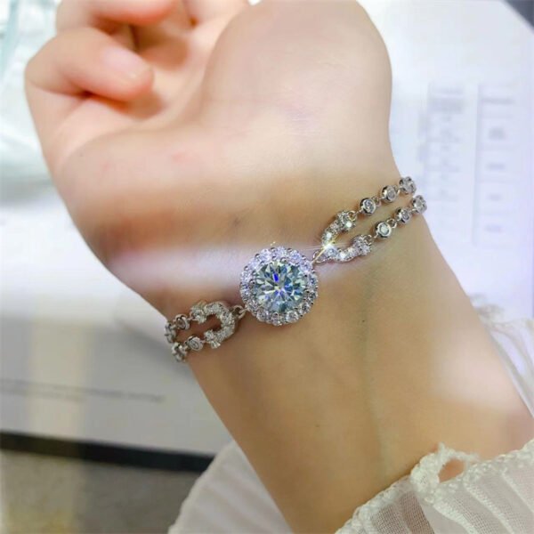 Women's 2 Karat Full Diamond Moissanite Bracelet - Image 2