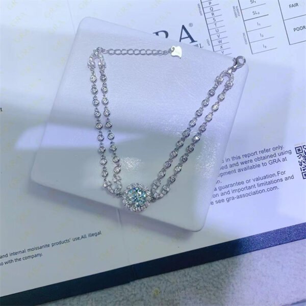Women's 2 Karat Full Diamond Moissanite Bracelet - Image 9
