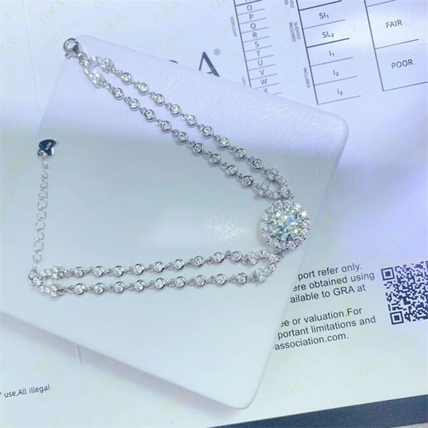 Women's 2 Karat Full Diamond Moissanite Bracelet - Image 10