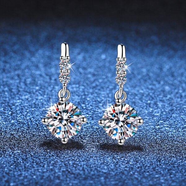 S925 Silver Moissanite Stud Earrings