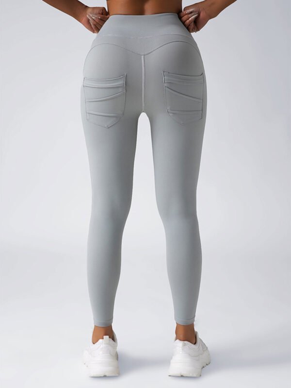 2 Pack High Waist Yoga Pants With Pockets, Tummy Control Workout Running Yoga Leggings For Women - Image 5