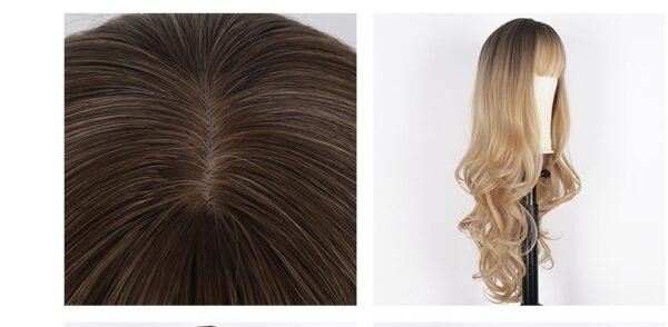 The New Rose Net Wig Is Thin And Straight With Long Curls - Image 5