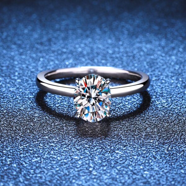 Female Ring Temperament Big Diamond Moissanite Women - Image 5
