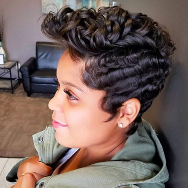 European And American Short Curly Hair Wig Chemical Fiber Headgear - Image 2