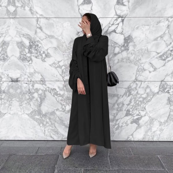 Sun Dubai Middle East Stitching Sleeved Cardigan Women's Robe - Image 4