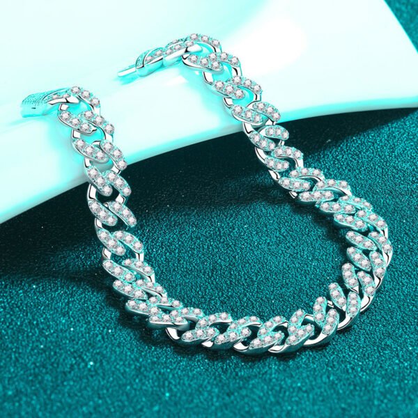 Cuban Link Chain Moissanite Bracelet - Image 9