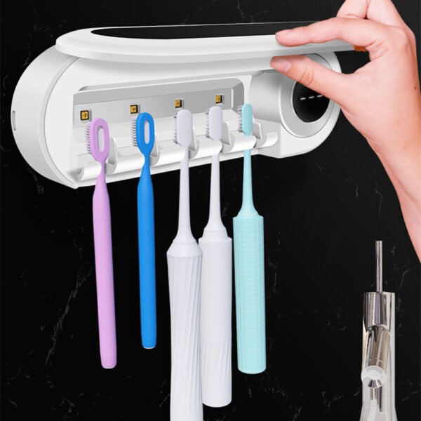Wall Mounted Toothbrush Holder Smart Toothbrush UV Sterilizer Holder Toothpaste Dispenser Squeezer For Bathroom Accessories - Image 6