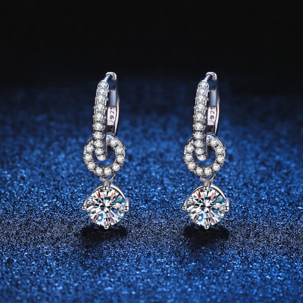 S925 Sterling Silver Moissanite Stud Earrings