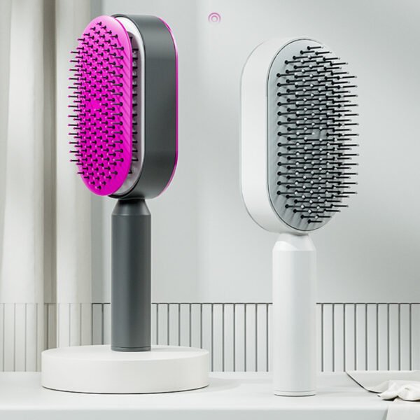 Self Cleaning Hair Brush For Women Massage Scalp Promote Blood Circulation Anti Hair Loss 3D Hair Growth Comb Hairbrush Self-Cleaning Hair Brush   3D Air Cushion Massager Brush   Airbag Massage Comb B - Image 10