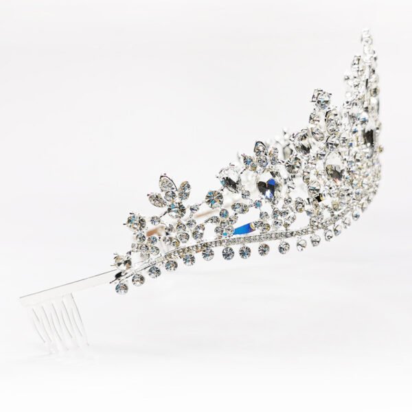 Rhinestone Crown Bridal Wedding Tiara Big Crown Wedding Tiara Crown - Image 4