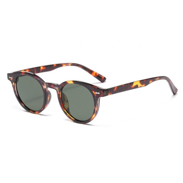 New Beige Nail Round Frame Sunglasses Retro Personality Trendy Sunglasses For Women - Image 7