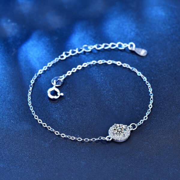 Moissanite 925 Sterling Silver Round Bracelet - Image 5