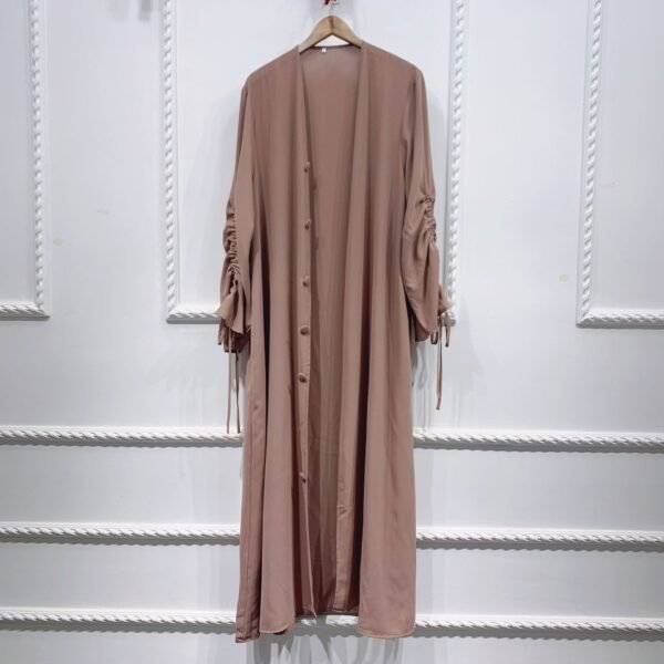 Sun Dubai Middle East Stitching Sleeved Cardigan Women's Robe - Image 3