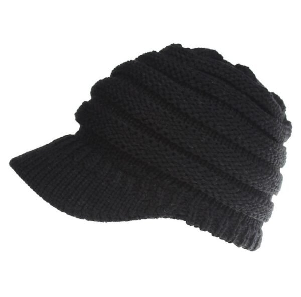 Women Ponytail Beanies Autumn Winter Hats Female Soft Knitting Caps Warm Ladies Skullies - Image 3