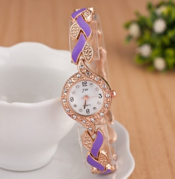 Explosion models ladies bracelet watch Simple digital colorful steel belt alloy quartz watch - Image 8