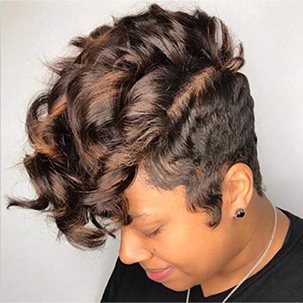 European And American Short Curly Hair Wig Chemical Fiber Headgear - Image 3