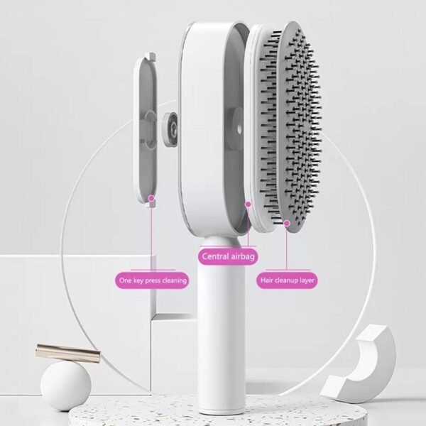 Self Cleaning Hair Brush For Women Massage Scalp Promote Blood Circulation Anti Hair Loss 3D Hair Growth Comb Hairbrush Self-Cleaning Hair Brush   3D Air Cushion Massager Brush   Airbag Massage Comb B - Image 6