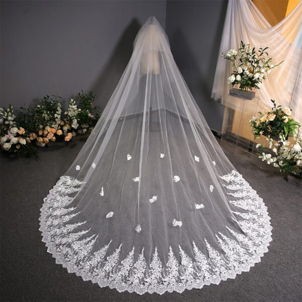 Lace Lace Wedding Dress Trailing Bridal Headdress - Image 4