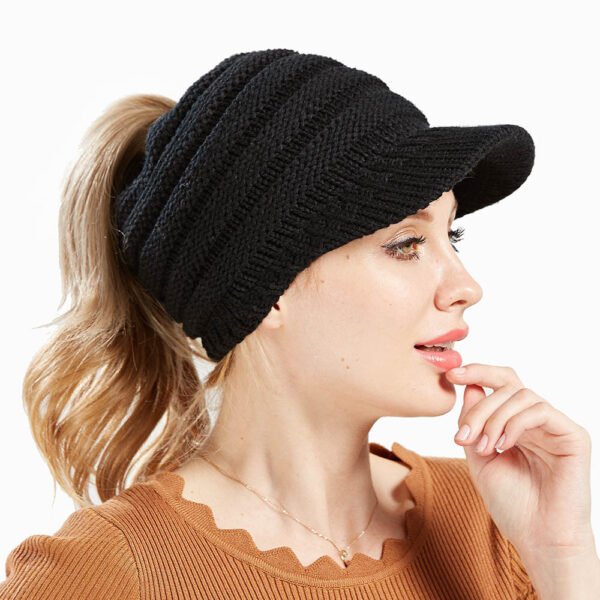 Women Ponytail Beanies Autumn Winter Hats Female Soft Knitting Caps Warm Ladies Skullies - Image 6