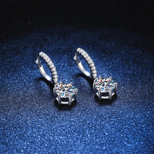 Six-claw Earrings Moissanite Earrings D Color Moissanite Earrings For Women - Image 4